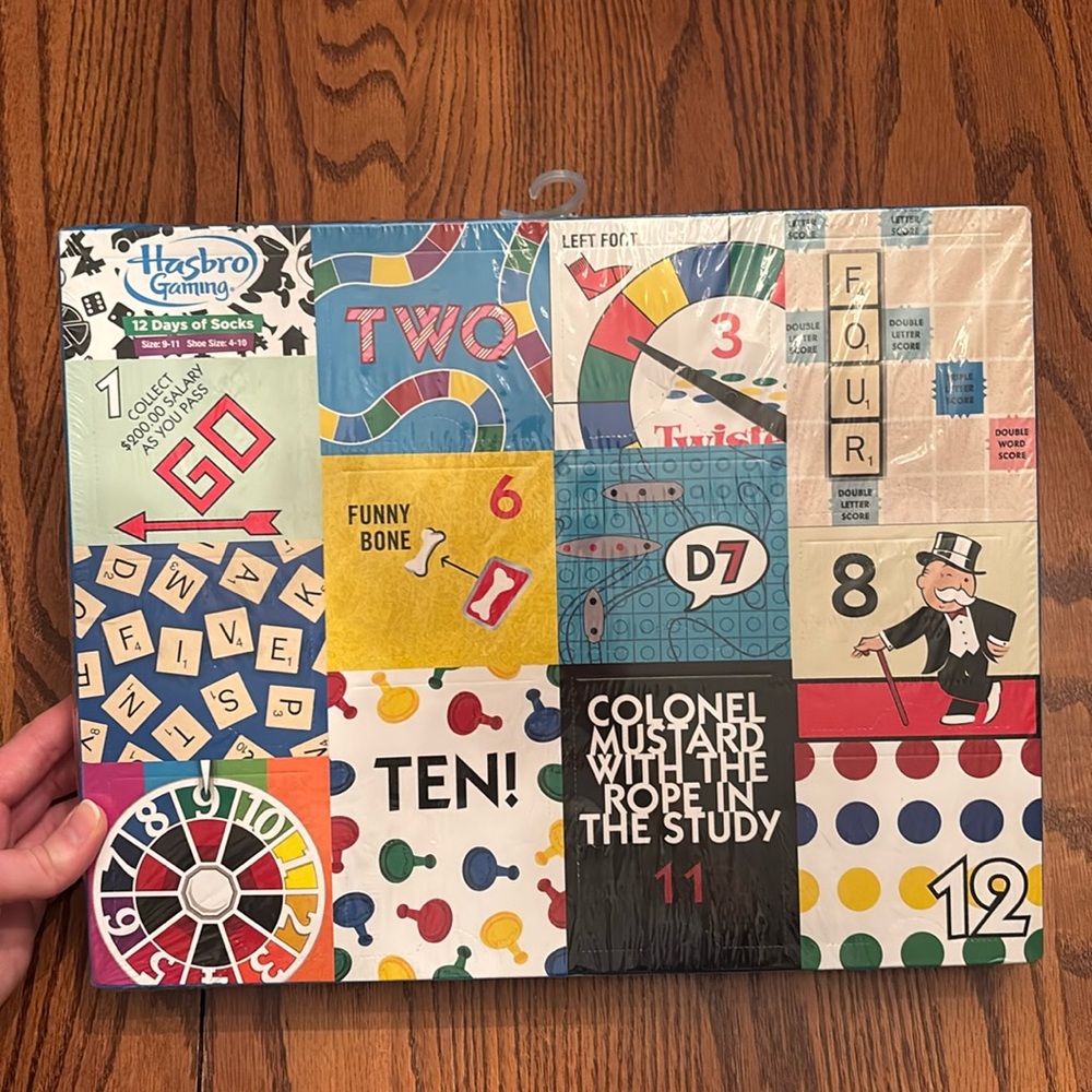 NWT Hasbro Gaming 12 days of socks
